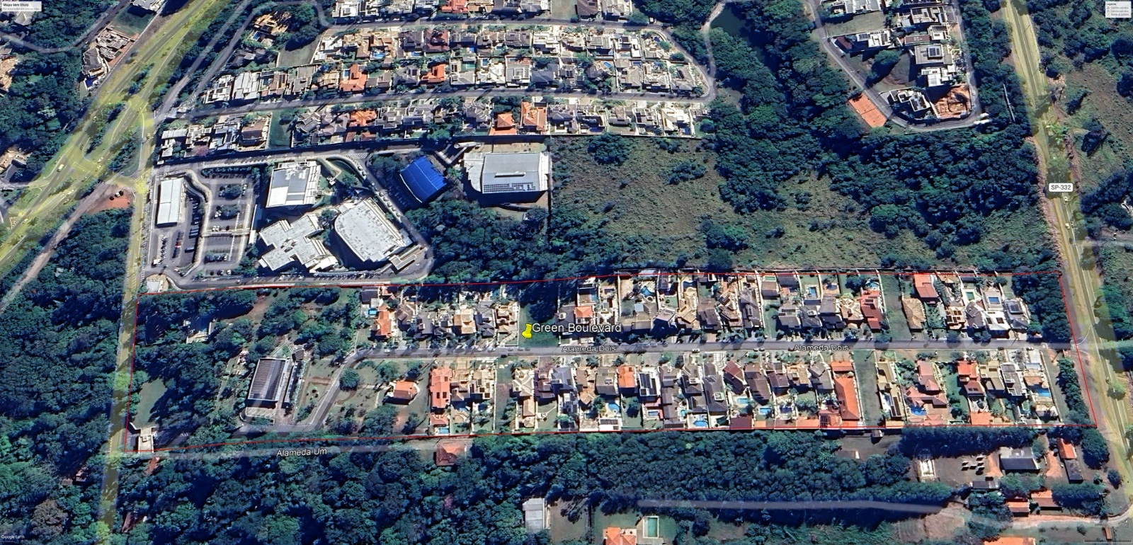 Green Boulevard — Valinhos, vista aérea — Quaresma Henriques Incorporadora